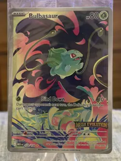 SEALED Pokemon Mega Evolution Enhanced Box Topper Stamped Promo Bulbasaur 133 - Image 1