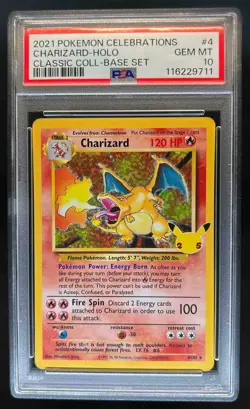 2021 Pokemon SWSH Celebrations Charizard Classic Collection #4/102 PSA 10 - Image 1