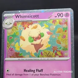 Cosmos Holo - Whimsicott 019 Pokemon Mega Evolution Black Star Promo - Pokemon - Image 2