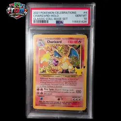 2021 Pokemon Celebrations 25th Anniversary 4/102 Charizard Holo PSA 10 GEM MINT - Image 1