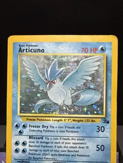 Pokemon Card Articuno 2/62 Holo Rare Fossil Set 1999 WOTC Played - Image 2