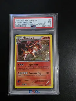 PSA 6 Charizard 19/113 Legendary Treasures Pokemon Cosmos Holo - Image 1