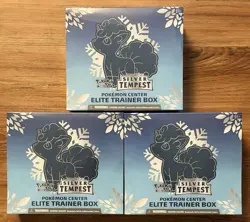 Silver Tempest Pokemon Center Elite Trainer Box ETB - Lot of 3! New, Sealed - Image 1