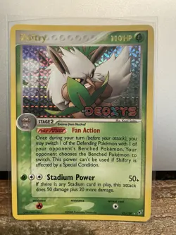 Pokemon TCG EX Deoxys Shiftry 25/107 Reverse Holo Stamped HP - Image 1