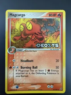 Magcargo 37/107 Pokemon TCG ex Deoxys Reverse Holo STAMPED Card LP - Image 1