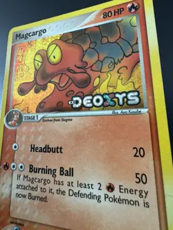 Magcargo 37/107 Pokemon TCG ex Deoxys Reverse Holo STAMPED Card LP - Image 2