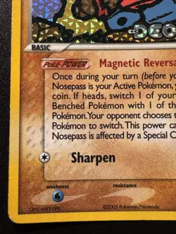 Nosepass 42/107 EX Deoxys Pokemon Card Reverse Holo Foil Rare HP - Image 5