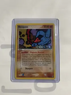 Pokemon TCG Nosepass EX Deoxys 42/107 Reverse Holo Uncommon LP - Image 1