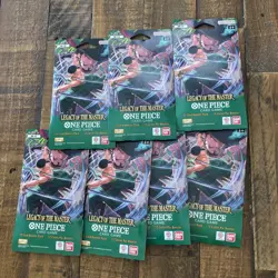 Sleeved Booster Pack - One Piece TCG OP12 Legacy Of The Master Sealed- Lot Of 7 - Image 1