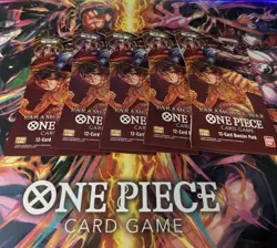 One Piece TCG OP-02 Paramount War Sleeved Booster Packs Sealed English LOT of 5 - Image 1