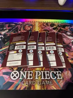 One Piece TCG OP-02 Paramount War Sleeved Booster Packs Sealed English LOT of 5 - Image 2