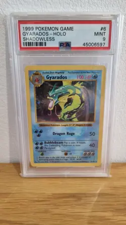 Gyarados Shadowless PSA 9 #6/102 Holo Mint Vintage Rare 1999 Pokemon Card - Image 2
