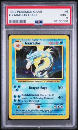 1999 Pokemon Game #6 Gyarados - Holo PSA 9 MINT - Image 1