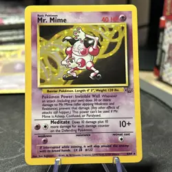 Pokemon TCG Mr. Mime Jungle 6/64 Unlimited Holo Rare NM/LP - Image 1