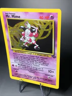 Mr. Mime Jungle 6/64 Holo Vintage Unlimited Rare-LP Scratched Pokemon TCG - Image 2