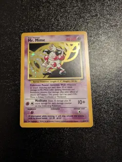 Pokemon TCG Mr. Mime Jungle 6/64 Holo Unlimited Holo Rare LP/NM - Image 1
