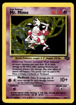 Pokemon TCG Pokemon Jungle #6/64 Mr. Mime LP - Image 1
