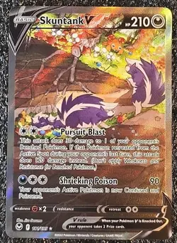 Pokemon TCG Skuntank V 181/195 Silver Tempest Alternate Art 2022 NM - Image 2