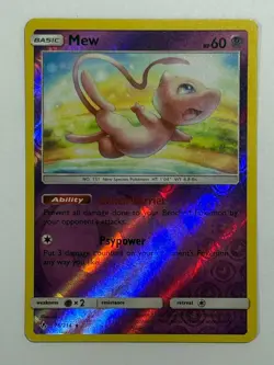 Pokemon TCG Mew 76/214 Reverse Holo SM: Unbroken Bonds - Image 1