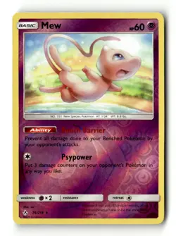 Mew Holo Rare Reverse Holo SM - Unbroken Bonds 76/214 MP Pokemon TCG - Image 1