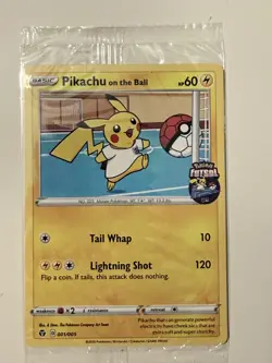 Sealed - Pikachu On the Ball Pokemon Card, 001/005, Fustal Football Promo - Image 1