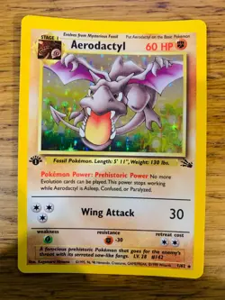 NM! 1st Edition Aerodactyl (1/62) Holo Fossil Set Pokemon Card! FAST & FREE P&P! - Image 1