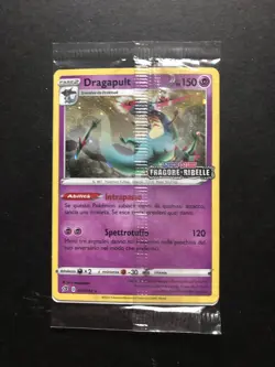 Pokemon Dragapult Holo 091/192 Promo GameStop Stamped Fragore Ribelle Ita. NM - Image 1