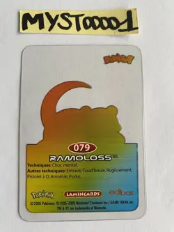 Carte Pokemon Lamincards Ramoloss 079 Francais 2005 Occasion - Image 2