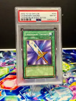 Yu-Gi-Oh! - Legendary Sword #004 - Legend of Blue Eyes LOB - 1st Edition - PSA 8 - Image 1
