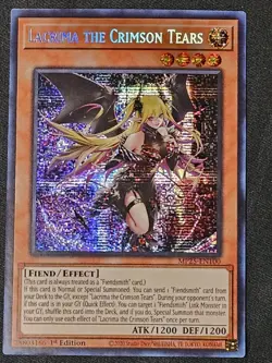 Yugioh Lacrima the Crimson Tears MP25-EN100 Prismatic Secret Rare 1st NM w/Track - Image 1