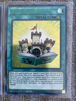 Yugioh Toon Kingdom DLCS-EN074 1st Edition GREEN Ultra Rare NM x2 - Image 3