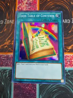 Yu-Gi-Oh! Toon Table of Contents DASA-EN043 Super Rare Unlimited Near Mint - Image 1