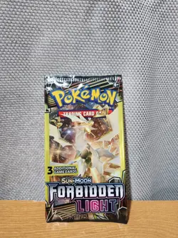 Pokemon TCG: Sun and Moon - Forbidden Light Booster Pack (3 Cards) Factory Seal - Image 1
