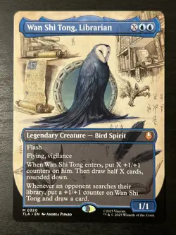 Wan Shi Tong, Librarian (Borderless) #320 (NM) TLA Magic MTG Mythic Borderless - Image 1