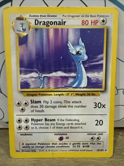 Pokemon Dragonair 18/102 Base Set Non Holo Card MP - Image 1
