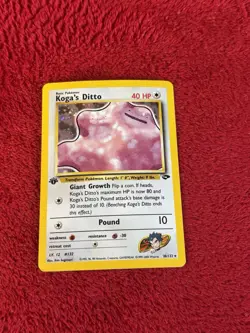 1st Edition Koga's Ditto 10/132 Gym Challenge Holo Wotc Pokemon Card Nm- Clean - Image 1
