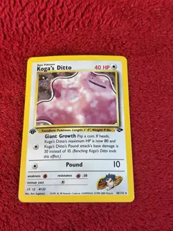 1st Edition Koga's Ditto 10/132 Gym Challenge Holo Wotc Pokemon Card Nm- Clean - Image 5