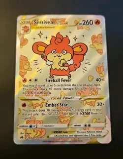 Simisear VSTAR GG37/GG70 Crown Zenith: Galarian Gallery Holo Pokemon Card - Image 1