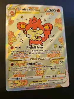 Simisear VSTAR GG37/GG70 Crown Zenith: Galarian Gallery Holo Pokemon Card - Image 3