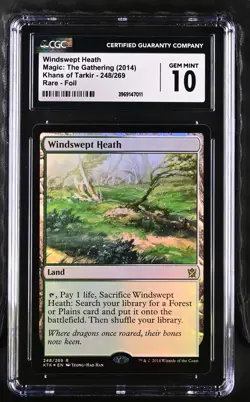 WINDSWEPT HEATH Khans of Tarkir Foil Rare CGC 10 Gem Mint MTG [Nostalgium] - Image 1
