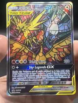 Moltres Zapdos Articuno GX SM210 Pokemon Sun Moon Black Star Promo English NM- - Image 3
