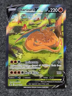 Pokemon TCG Charizard v SWSH260 Holo Rare Card Sword & Shield Promo - Image 1