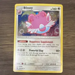 Blissey 153/214 SM Lost Thunder Cosmos Holo Rare TWO SWIRLS!! 🌀 Pokemon TCG NM - Image 1