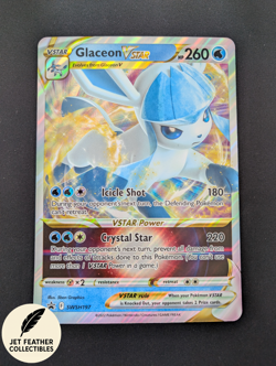 JUMBO Glaceon VSTAR SWSH197 Oversized Black Star Promo Pokemon Textured - Image 1