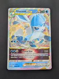 JUMBO Glaceon VSTAR SWSH197 Oversized Black Star Promo Pokemon Textured - Image 2