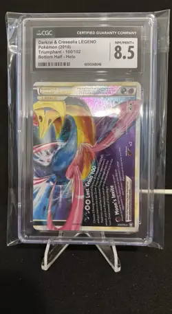 Pokemon Darkrai & Cresselia Legend Bottom Ultra Rare #100 CGC 8.5 *SWIRL* - Image 1