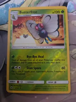 Pokemon! Butterfree - Reverse Holo Rare - Burning Shadows - 3/147 - NM - Image 1