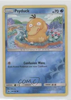 Psyduck Reverse Foil Pokemon Sun & Moon Base #28 - Image 1