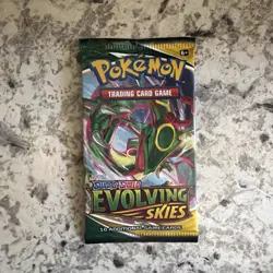 1X 2021 Pokemon SWSH Evolving Skies Booster Pack SEALED - Image 1