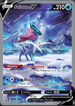 Suicune V Crown Zenith Galarian Gallery Holo Ultra Rare Card GG38/GG70 - Image 1